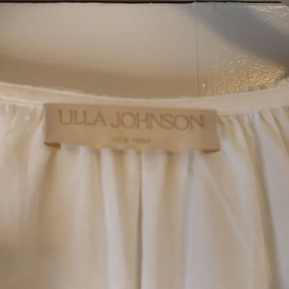 Ulla Johnson White Ruffled Long Sleeve Blouse - Picture 3 of 4